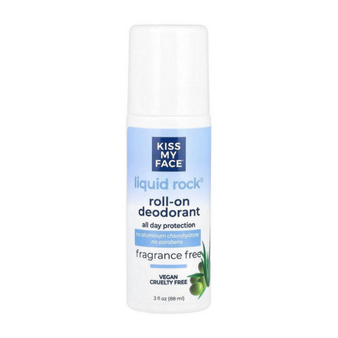Kiss My Face, Liquid Rock Roll-On Deodorant, Fragrance Free 3 OZ EA