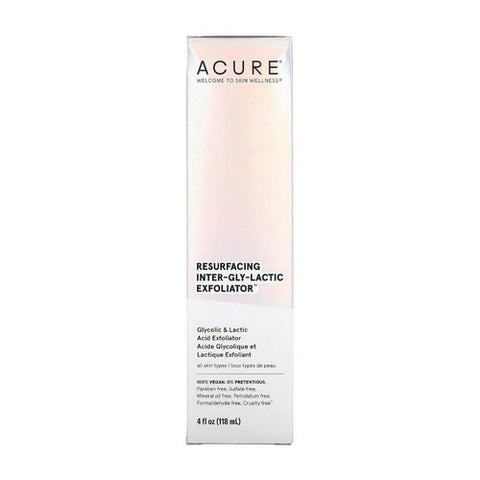 Acure, Acure Resurfacing Inter Gly Lactic Exfoliator, 4 Oz