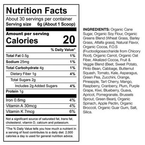 Amazing Grass, Kidz Superfood Outrageous Chocolate, 6.35 Oz