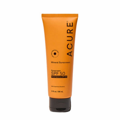 Acure, Sunscreen Mineral SPF 50, 3 Oz