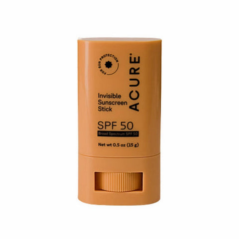 Acure, Sunscreen Invisible Stick SPF 50, 0.5 Oz