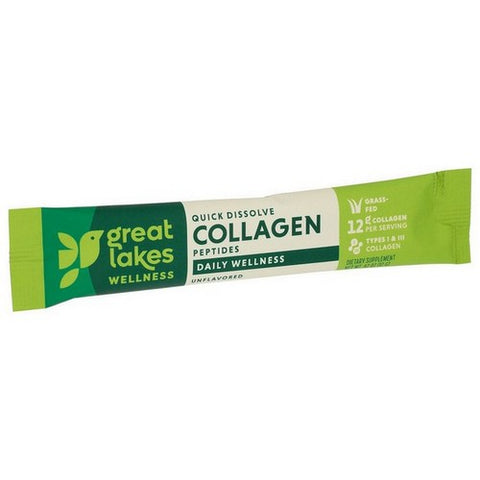 Great Lakes Wellness, Collagen Peptides Unflavored, 20 Count
