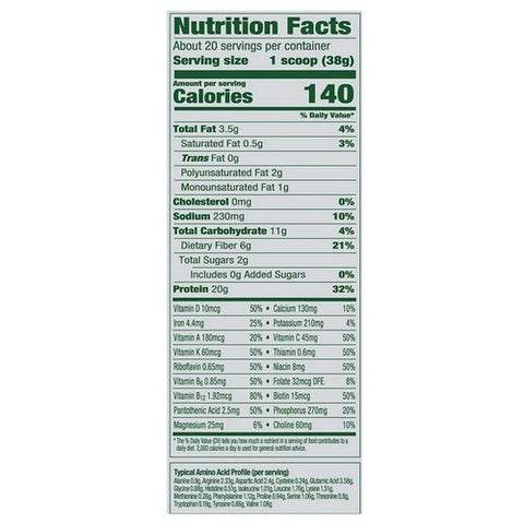 Vega, Organic All-In-One Vegan Protein Powder Plain, 26.9 Oz