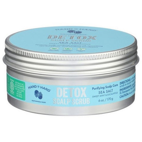 Hand In Hand, Hand In Hand Detox Scalp Scrub Sea Salt, 6 Oz