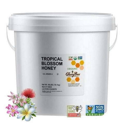 Glory Bee, Organic Tropical Honey, 40 Lbs