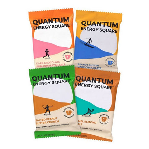 Quantum, Quantum Energy Squares Value Pack Caffeine And Protein Bars, 8 Count / 1.69 Oz