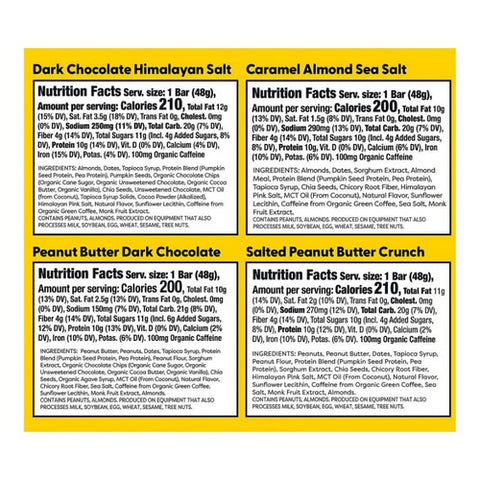 Quantum, Quantum Energy Squares Value Pack Caffeine And Protein Bars, 8 Count / 1.69 Oz