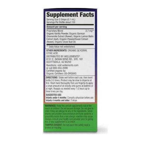 Wellements, Baby Nighttime Tooth Oil, 0.5 Oz