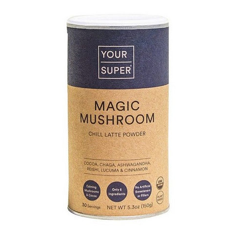 Your Super, Organic Magic Mushroom Latte Powder, 5.3 Oz