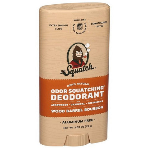 Dr. Squatch, Mens Natural Deodorant Wood Barrel Bourbon, 2.65 Oz
