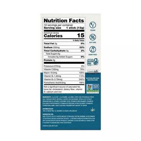 Liquid I.V, Sugar Free Hydration Multiplier Vegan Powder Electrolyte Supplements White Peach, 4.58 Oz