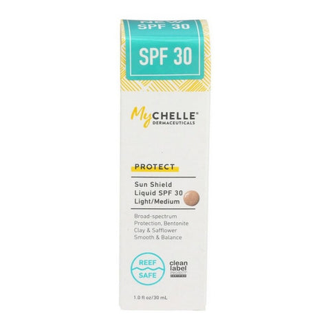 MyChelle Dermaceuticals, Protect Sun Shield Liquid Sunscreen SPF 30 Light Medium, 1 Oz