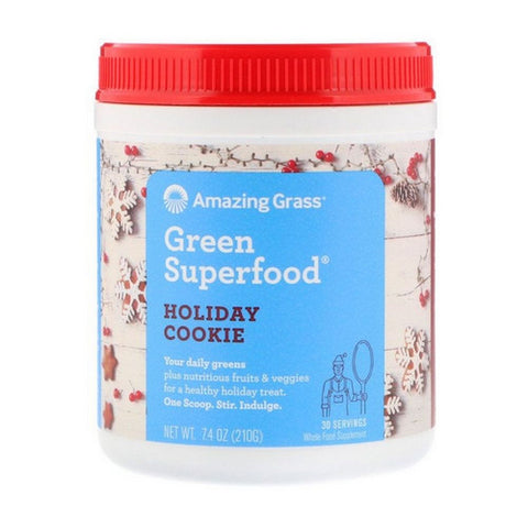 Amazing Grass, Amazing Grass Green Superfood Holiday Cookie, 7.4 Oz