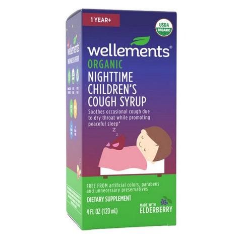 Wellements, Wellements Organic Kids Nighttime Cough Syrup, 4 Oz