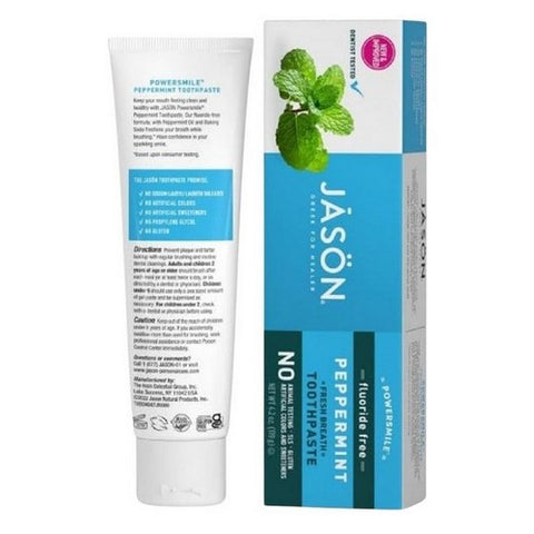 Jason Natural Products, Jason Powersmile Peppermint Toothpaste, 4.2 Oz