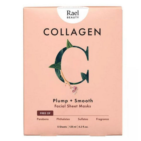 Rael Beauty, Sheet Mask Collagen Facial, 5 Count