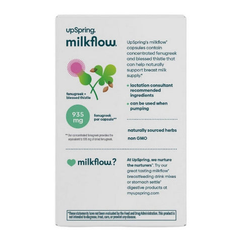 UpSpring, UpSpring Milkflow Fenugreek Blessed Thistle, 100 Count