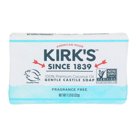 Kirk's Natural Products, Bar Soap Fragrance Free, 1.13 Oz