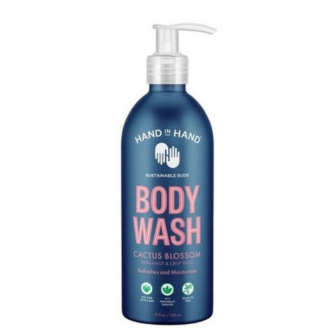 Hand In Hand, Body Wash Cactus Blossom Bergamot And Crisp Basil, 10 Oz (Case Of 3)
