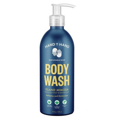 Hand In Hand, Body Wash Island Mimosa Fresh Coconut And Mango Leaf, 10 Oz (Case Of 3)