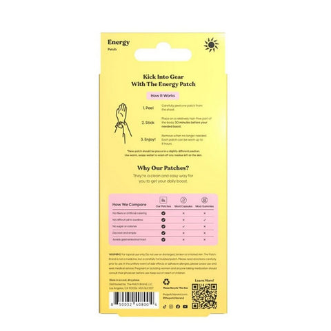 Patch, Energy Vitamin Patch, 15 Count (Case Of 4)