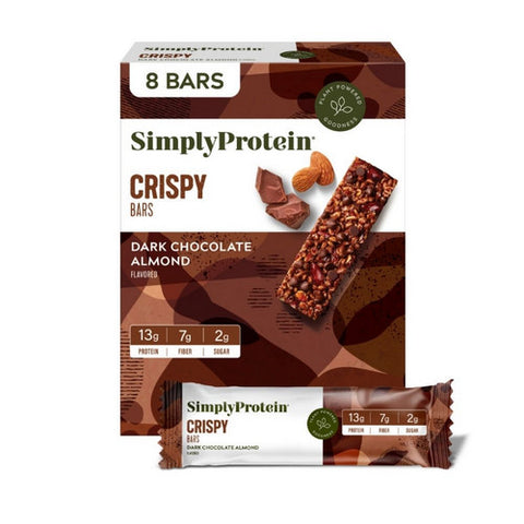Simply Protein, Protein Bar Dark Chocolate Almond, 1.41 Oz x 8 (Case Of 4)