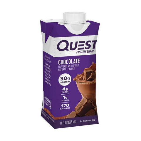 Quest, Protein Shake Chocolate Bottle, 11 Oz x 4 (Case Of 3)