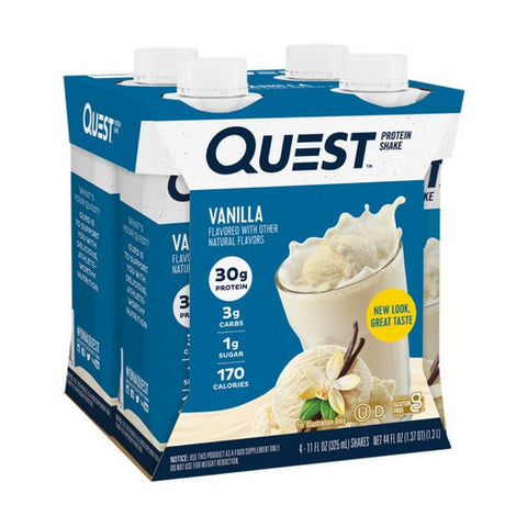 Quest, Protein Shake Vanilla Bottle, 11 Oz x 4 (Case Of 3)