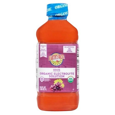 Earth's Best, Organic Grape Berry Electrolyte Solution, 33.08 Oz (Case Of 4)