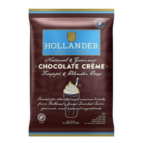 Hollander Chocolate Co., Frappe And Blender Base Chocolate Creme, 2.5 Lbs (Case Of 10)