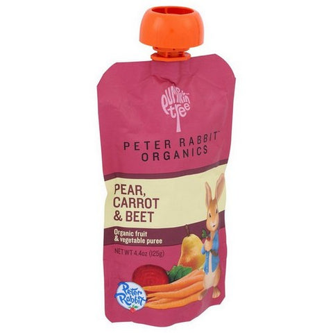 Peter Rabbit, Organic Pear Carrot Beet Veggie And Fruit Puree Snack, 4.4 Oz (Case Of 10)