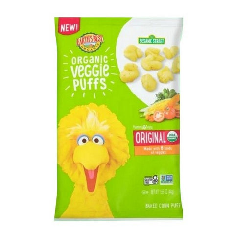 Earth's Best, Organic Veggie Puffs Sesame Street Toddler Original, 1.55 Oz (Case Of 4)