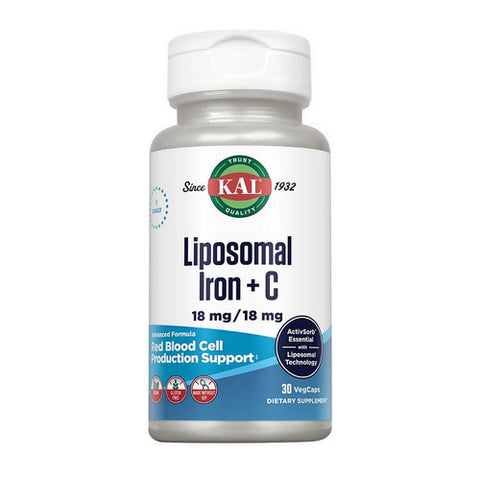 Kal, Liposomal Iron + C, 30 Count