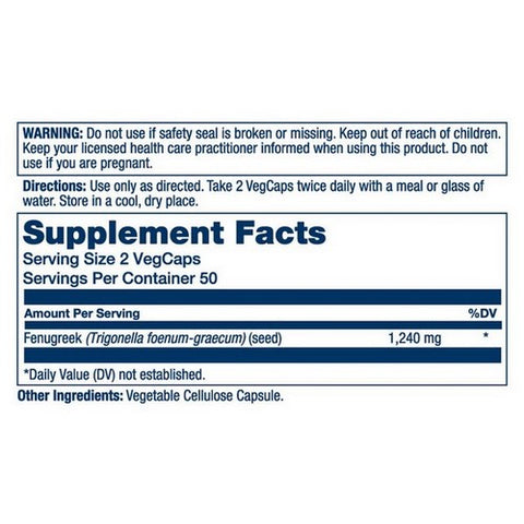 Solaray, Fenugreek, 100 Count