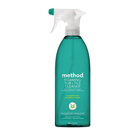 Method Products, Foaming Tub And Tile Mint Cleaner Eucalyptus Mint, 28 Oz (Case of 8)