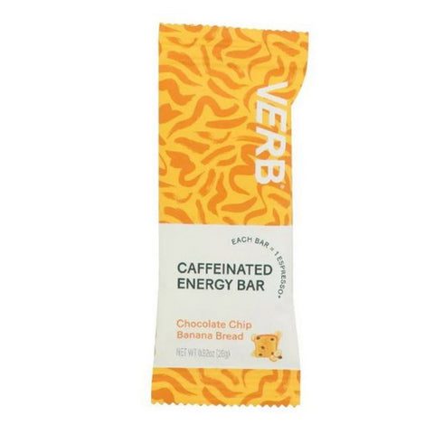 Verb Energy, Verb Chocolate Chip Banana Bread Energy Bars, 0.92 Oz (Case of 16)