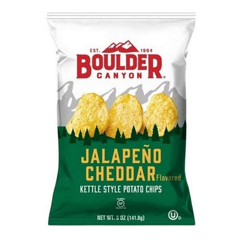 Boulder Canyon, Potato Chips Jalapeno Cheddar, 5 Oz (Case Of 12)