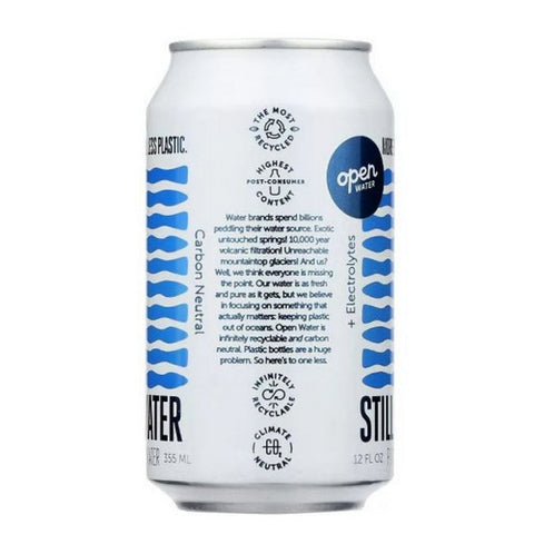 Open Water, Purified Still Water With Electrolytes, 12 Oz (Case Of 12)