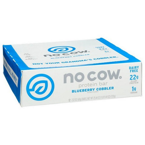 No Cow Bar, Blueberry Cobbler Protein Bar, 2.12 Oz (Case Of 12)