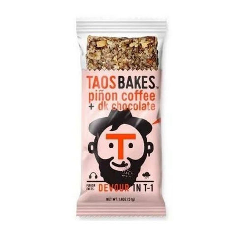 Taos Bakes, Pinon And Dark Chocolate Coffee Bar, 1.8 Oz (Case Of 12)