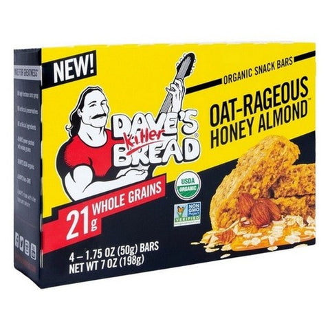 Dave's Killer Bread, Organic Oat Honey Almond Bar, 1.75 Oz X 4 (Case Of 6)