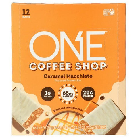 Onebar, Caramel Macchiato Protein Bar, 60 Grams (Case Of 12)