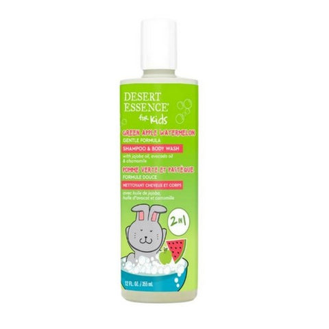 Desert Essence, Kids Shampoo Body Wash Green Apple, 12 Oz