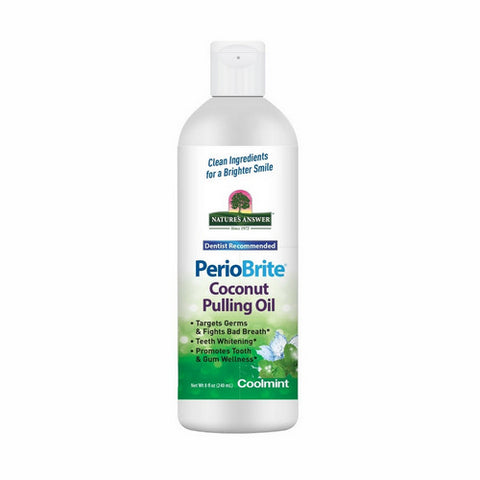 Nature's Answer, PerioBrite Coconut Pulling Oil, 8 Oz