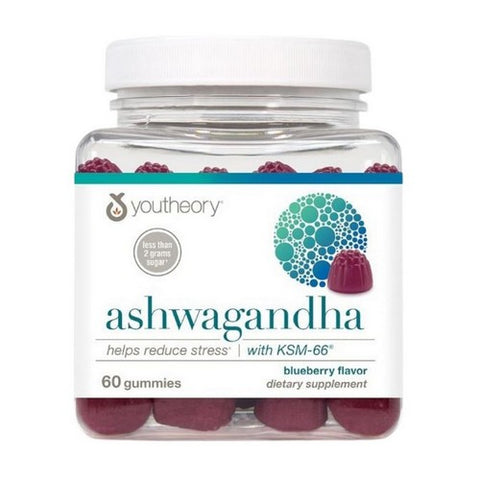 Youtheory, Ashwagandha Gummy, Blueberry 60 Count