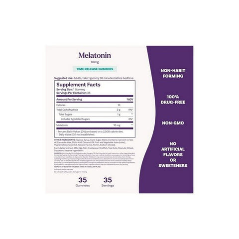Natrol, Time Release Melatonin, 10 Mg, Strawberry 35 Count