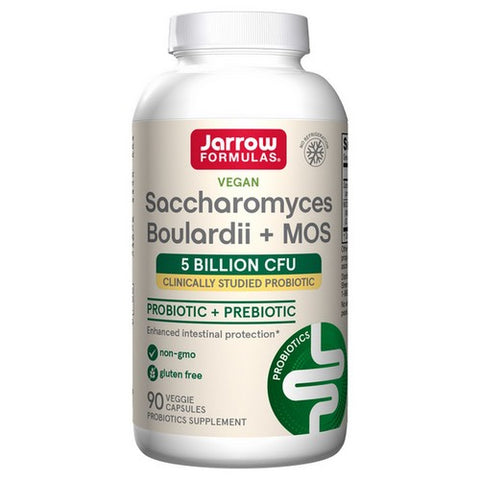 Jarrow Formulas, Saccharomyces Boulardii Plus MOS, 5 Billion CFU, 90 Caps