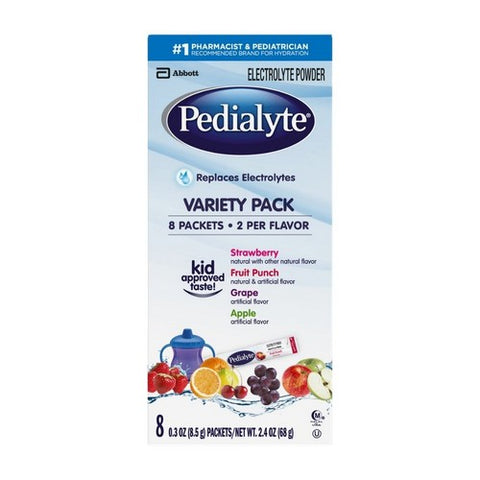 Pedialyte, Electrolyte Powder Packets Variety Pack, 0.3 Oz