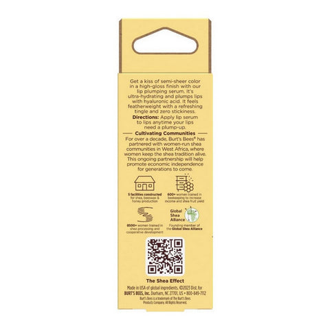 Burts Bees, Rose Shea Hyaluronic Acid Lip Plumping Serum, 0.27 Oz