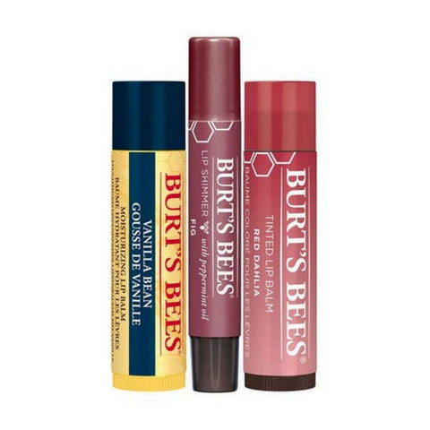 Burts Bees, Mistletoe Kiss Red Collection Holiday Gift Set, 3 Pack